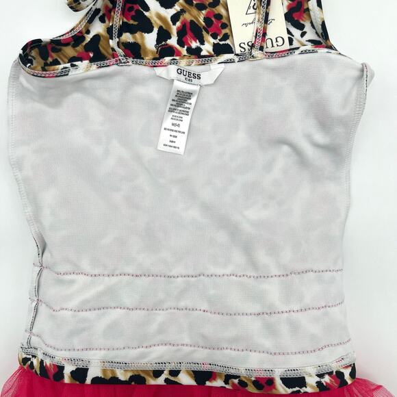 GUESS KIDS NWT Girl's 2 Piece Swimsuit, Leopard Tutu Size 5-6, Tankini - Picture 5 of 6